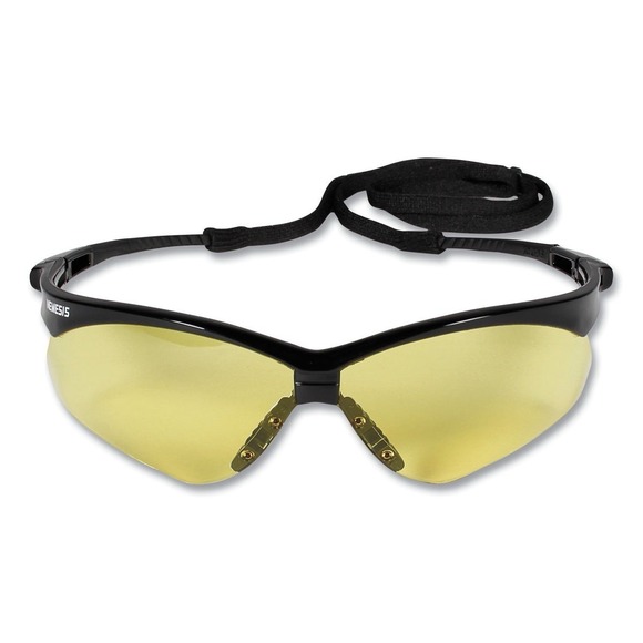 Nemesis Jackson Safety ANSI Z87.1+ Amber Lens Safety Glasses Black Frame - NEW - Picture 2 of 7